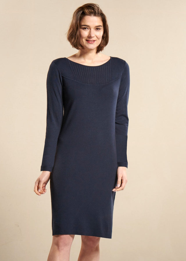 Kokon women's knitted dress in pure merino wool