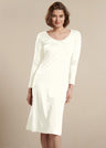 Long-sleeved nightdress in organic silk and cotton