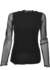 Mock-neck sweater in silk and organic cotton