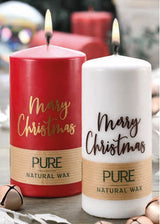 PURE NATURE Merry Christmas candle in stearin