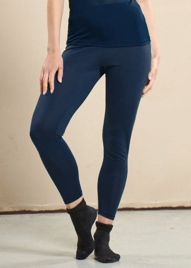 Women's leggings in silk and organic cotton