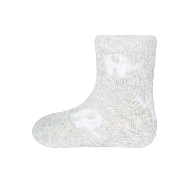 2 PAIRS Gray Elephant Socks for children in organic cotton