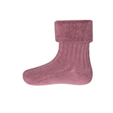 Calzini Rosa + Terracotta 2 PAIA per bambine in cotone biologico