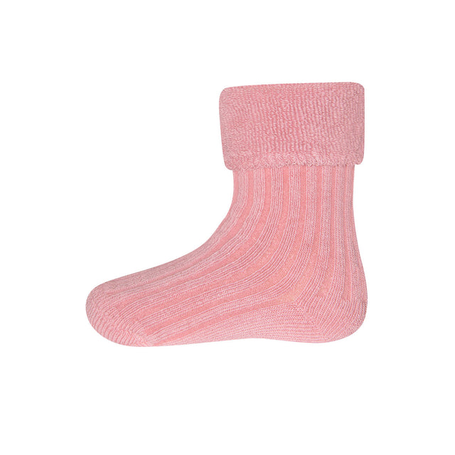 Pink + Terracotta socks 2 PAIRS for girls in organic cotton