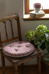 TRADITIONAL round chair cushion in Organic Cotton