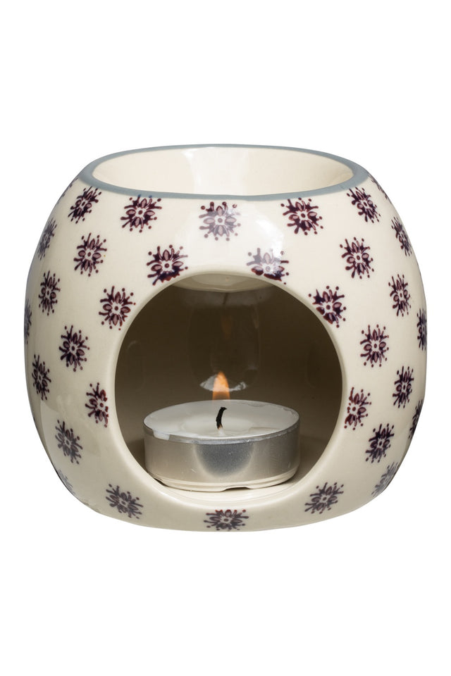 FLORAL essence diffuser in hand-painted glazed ceramic