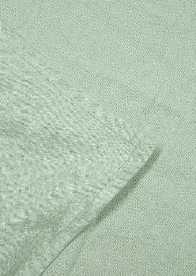 Green rectangular tablecloth x 6 in organic cotton