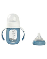 2in1 Learning Bottle in Glass and Silicone 210 ml