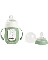 2in1 Learning Bottle in Glass and Silicone 210 ml