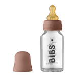 BIBS glass baby bottle 110 ml with natural rubber teat