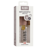 BIBS glass baby bottle 110 ml with natural rubber teat