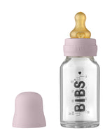 BIBS glass baby bottle 110 ml with natural rubber teat