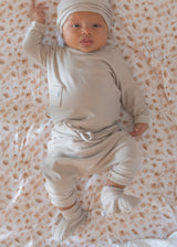 Trousers for newborns and children in organic Bamboo Sand