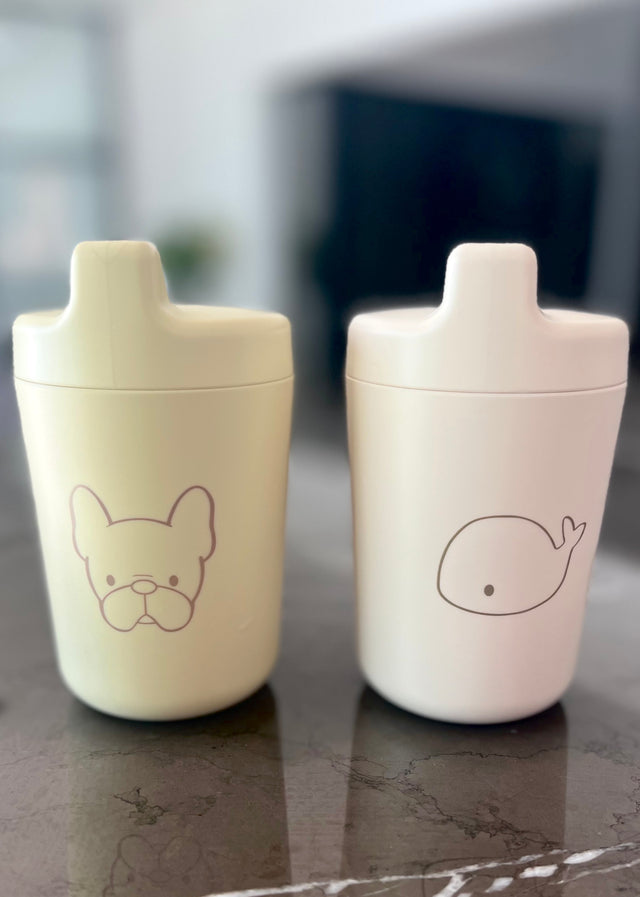 Sippy cup for children in eco-friendly plant-based PLA