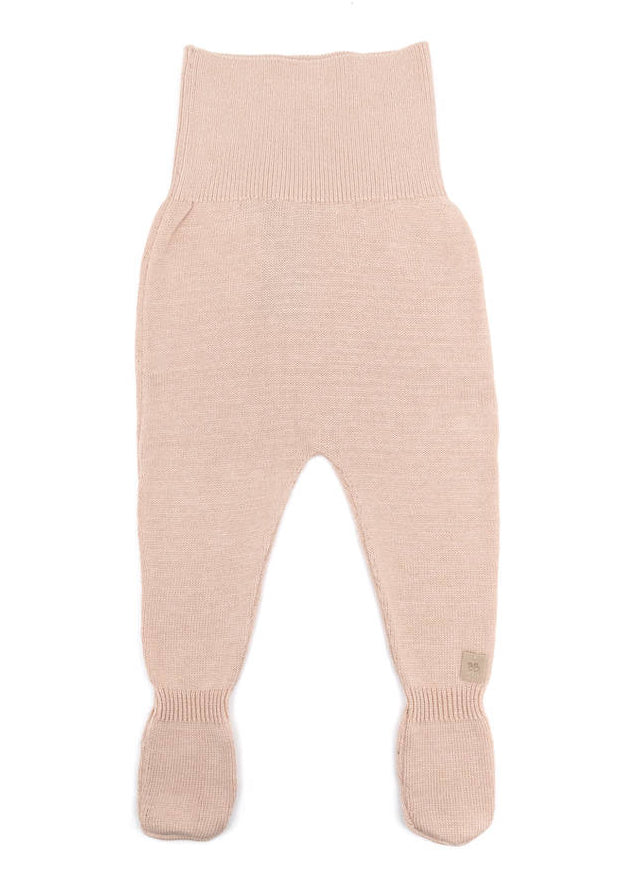 PINK knitted gaiters for newborns in organic bamboo