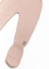 PINK knitted gaiters for newborns in organic bamboo