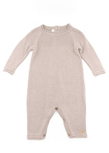 CAMEL knitted onesie for newborns in organic bamboo