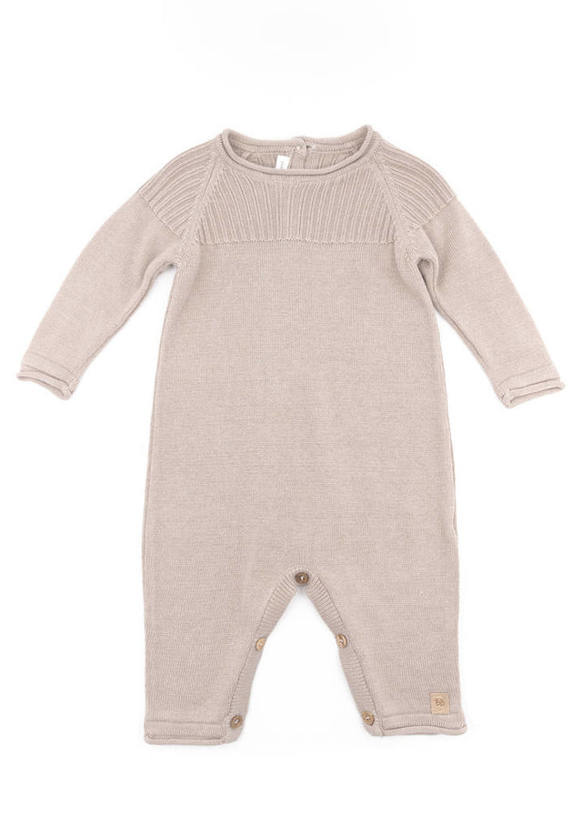 CAMEL knitted onesie for newborns in organic bamboo