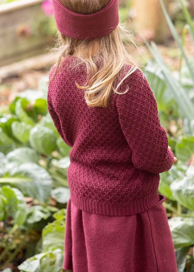 Disana children's Aran sweater in organic merino wool