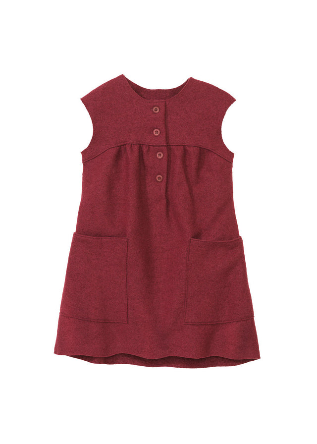 Disana dress for girls in pure organic boiled wool