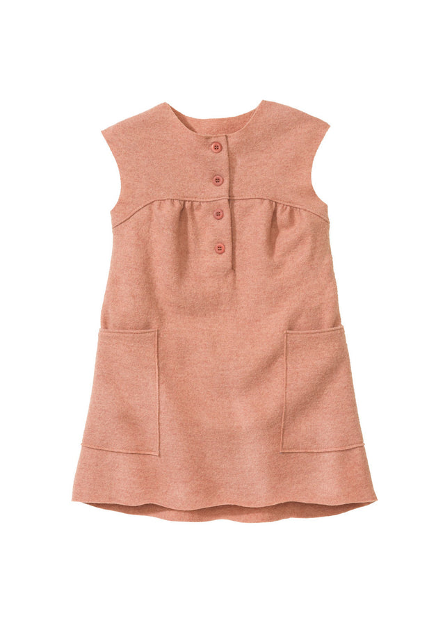 Disana dress for girls in pure organic boiled wool