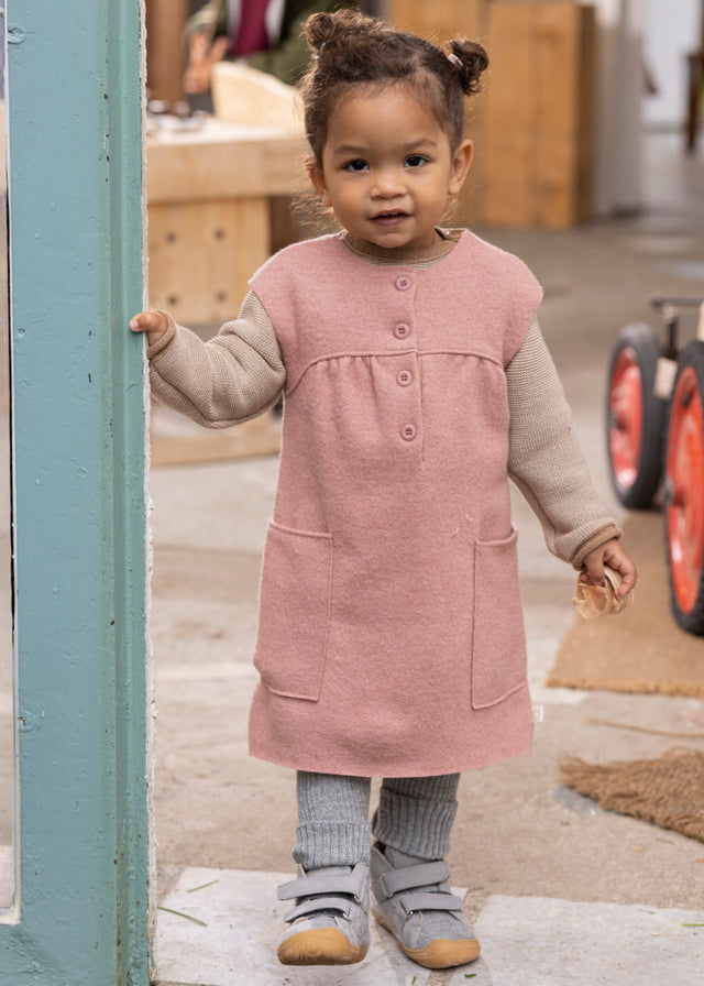 Disana dress for girls in pure organic boiled wool