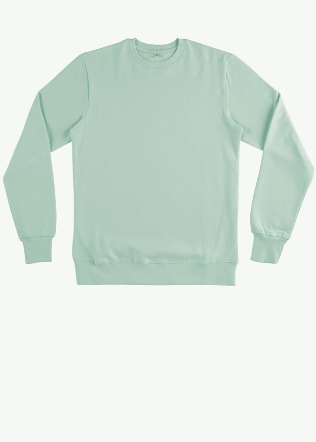 LIGHT MINT unisex crewneck sweatshirt in pure organic cotton