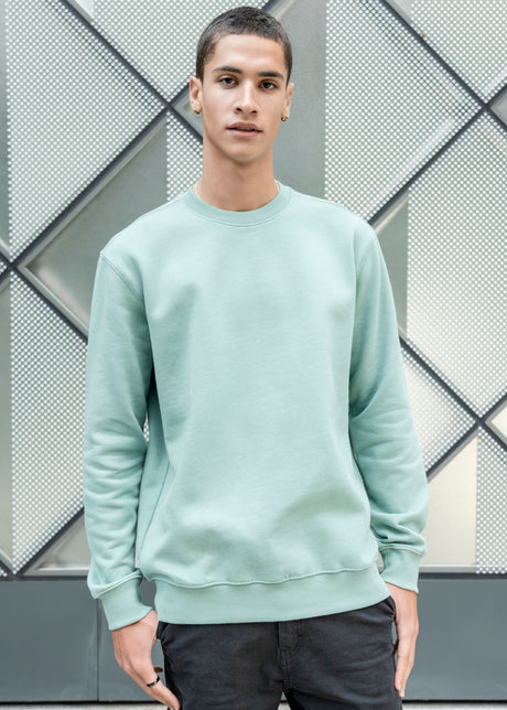 LIGHT MINT unisex crewneck sweatshirt in pure organic cotton