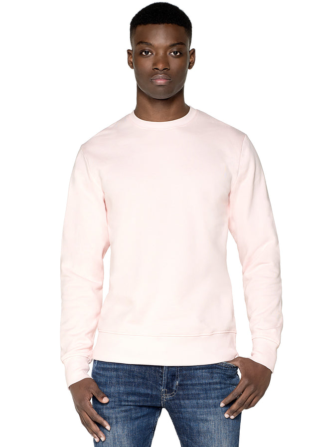 LIGHT PINK unisex crewneck sweatshirt in pure organic cotton