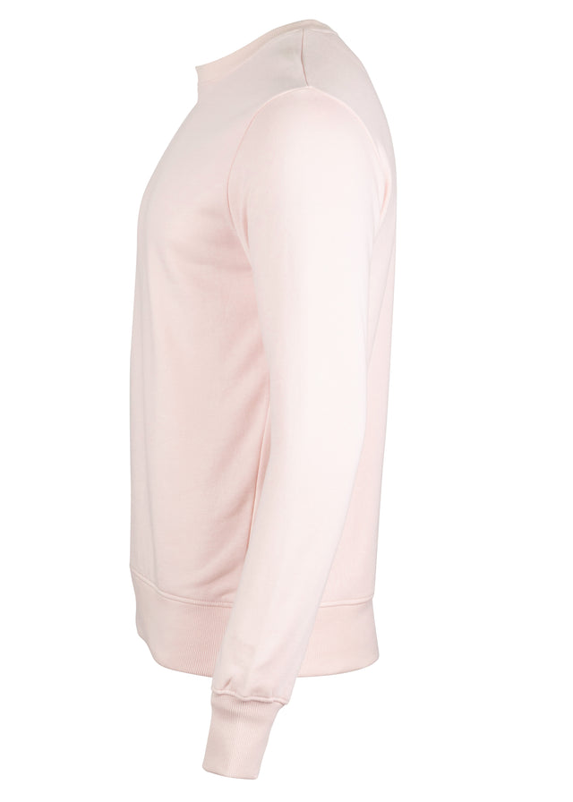 Felpa unisex girocollo LIGHT PINK in puro cotone biologico