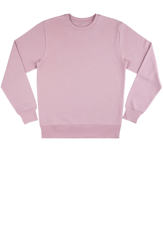 PURPLE ROSE unisex crewneck sweatshirt in pure organic cotton