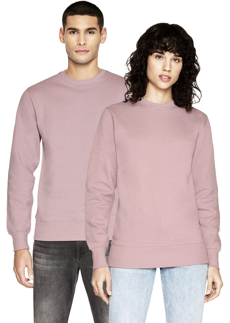 PURPLE ROSE unisex crewneck sweatshirt in pure organic cotton