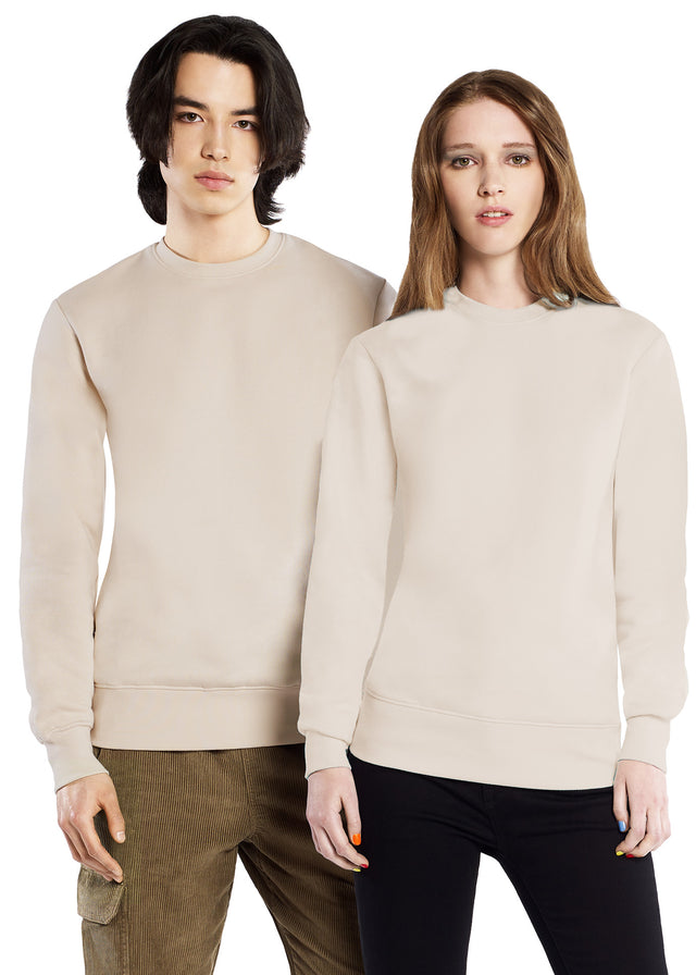 SAND unisex crewneck sweatshirt in pure organic cotton