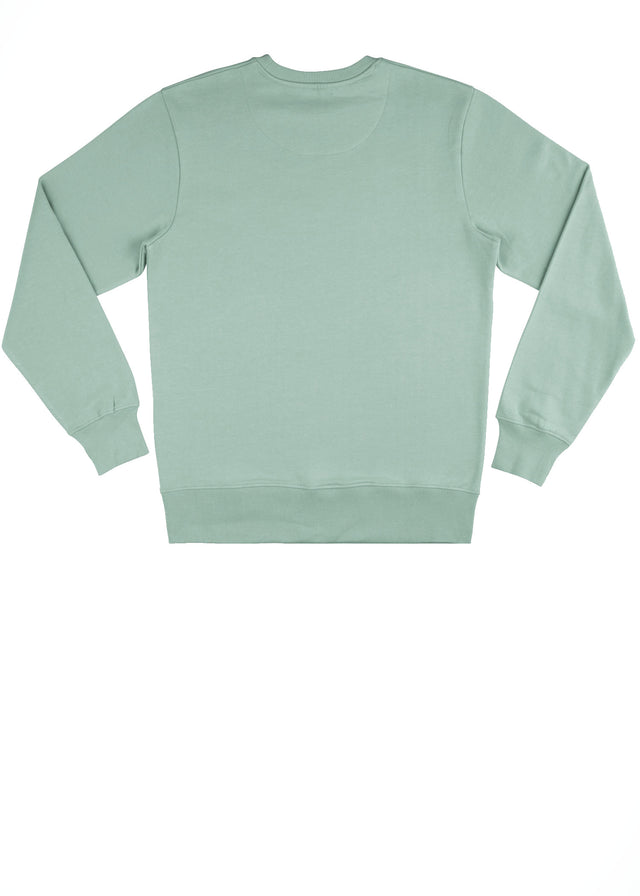 Felpa unisex girocollo SLATE GREEN in puro cotone biologico