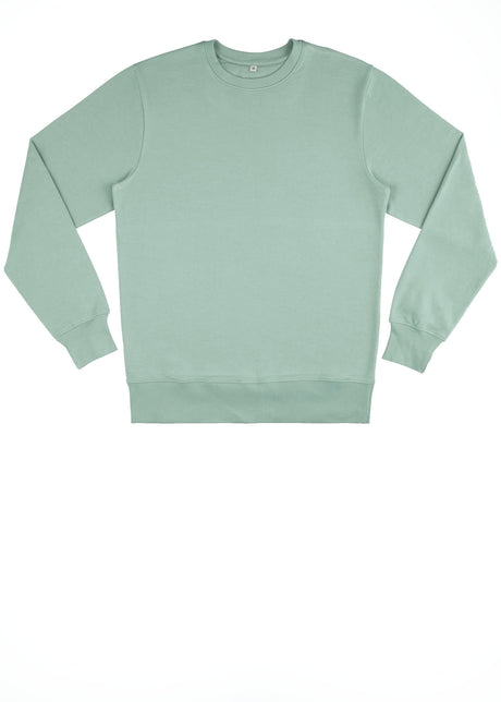 Felpa unisex girocollo SLATE GREEN in puro cotone biologico