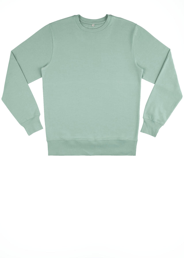 SLATE GREEN unisex crewneck sweatshirt in pure organic cotton