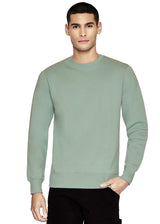 Felpa unisex girocollo SLATE GREEN in puro cotone biologico