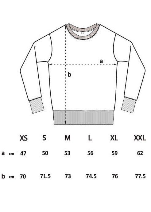 Felpa unisex girocollo WHITE in puro cotone biologico