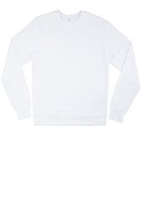 WHITE unisex crewneck sweatshirt in pure organic cotton