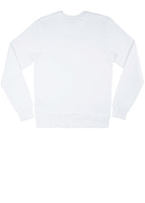 WHITE unisex crewneck sweatshirt in pure organic cotton