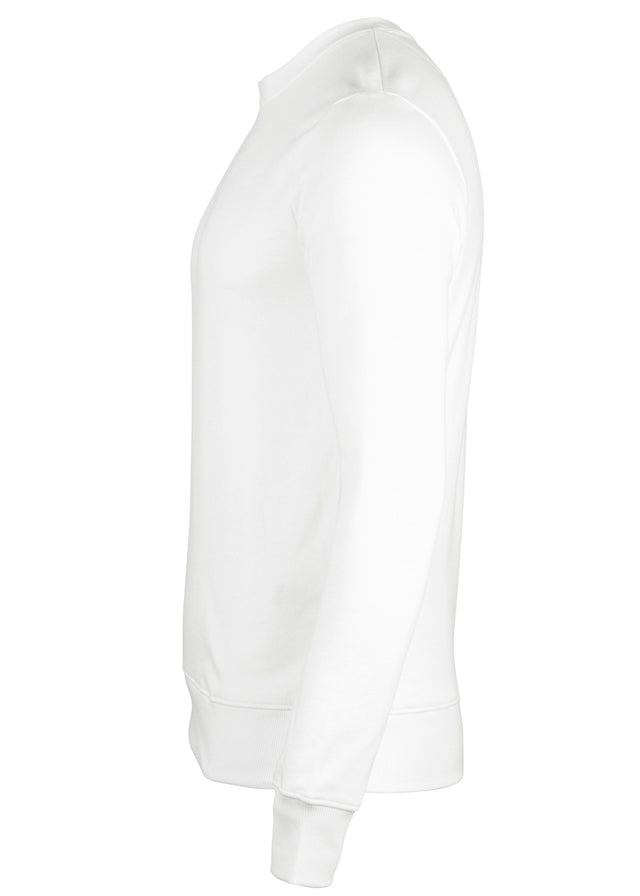 Felpa unisex girocollo WHITE in puro cotone biologico