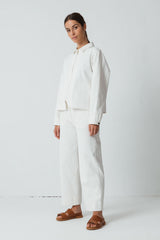 Olga White Women's Jacket in Organic Cotton