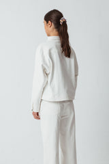 Olga White Women's Jacket in Organic Cotton