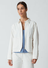 Olga White Women's Jacket in Organic Cotton