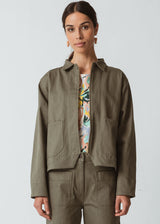 Olga Verde women's jacket in organic organic cotton