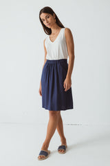 Summer blue Luzaide skirt in sustainable Ecovero viscose