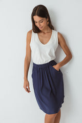 Summer blue Luzaide skirt in sustainable Ecovero viscose