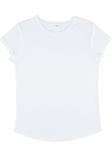 Maglia donna maniche arrotolate White in cotone biologico