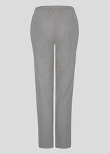 Gray drawstring trousers for women in organic hemp and cotton