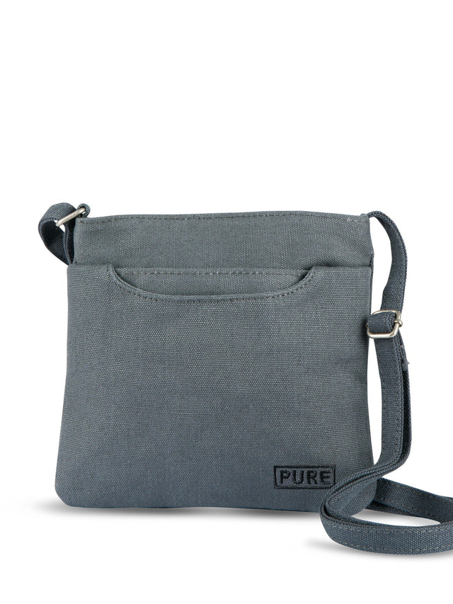 Vegan square handbag in hemp